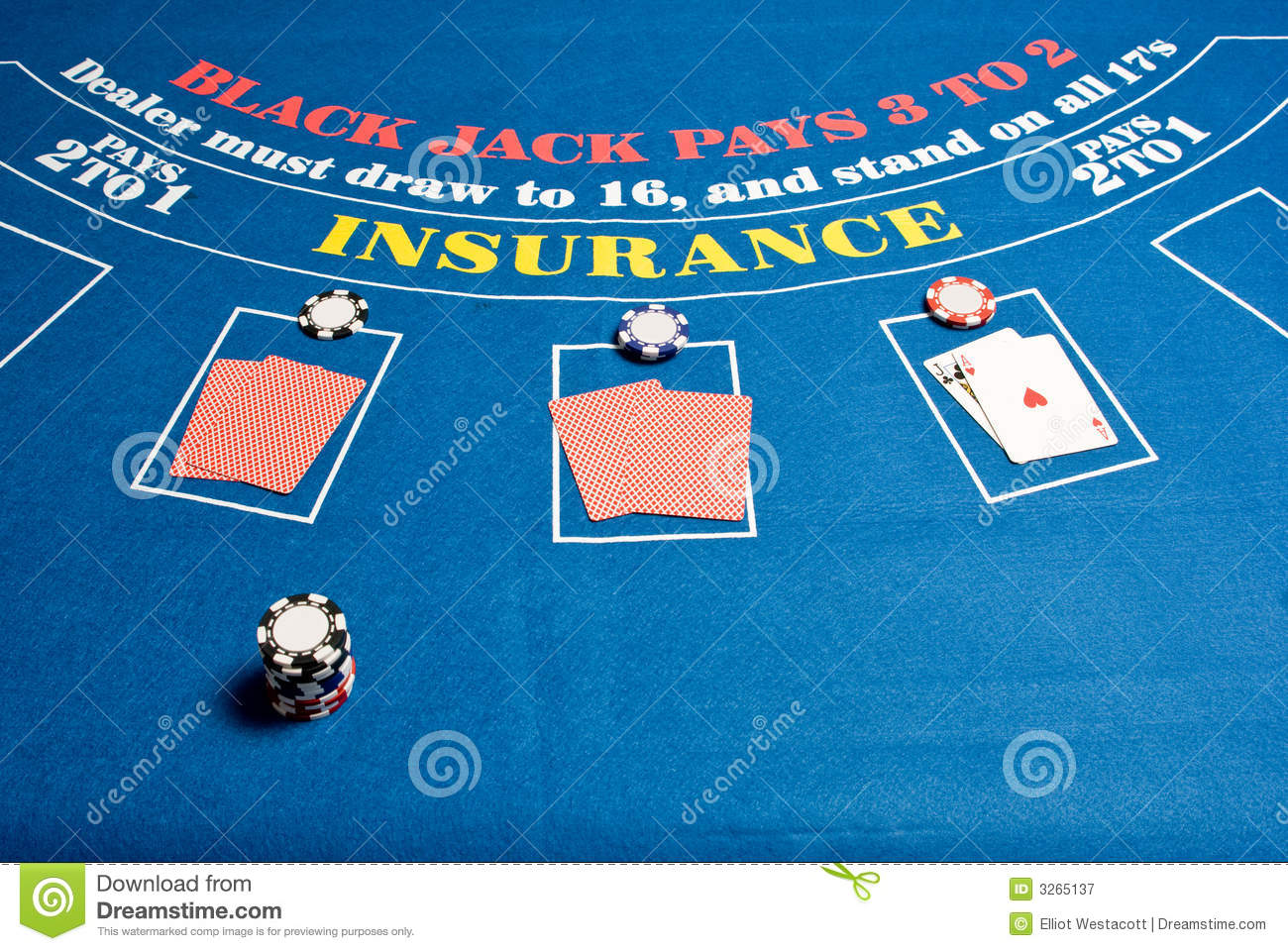 Blackjack Table Royalty Free Stock Photography   Image  3265137
