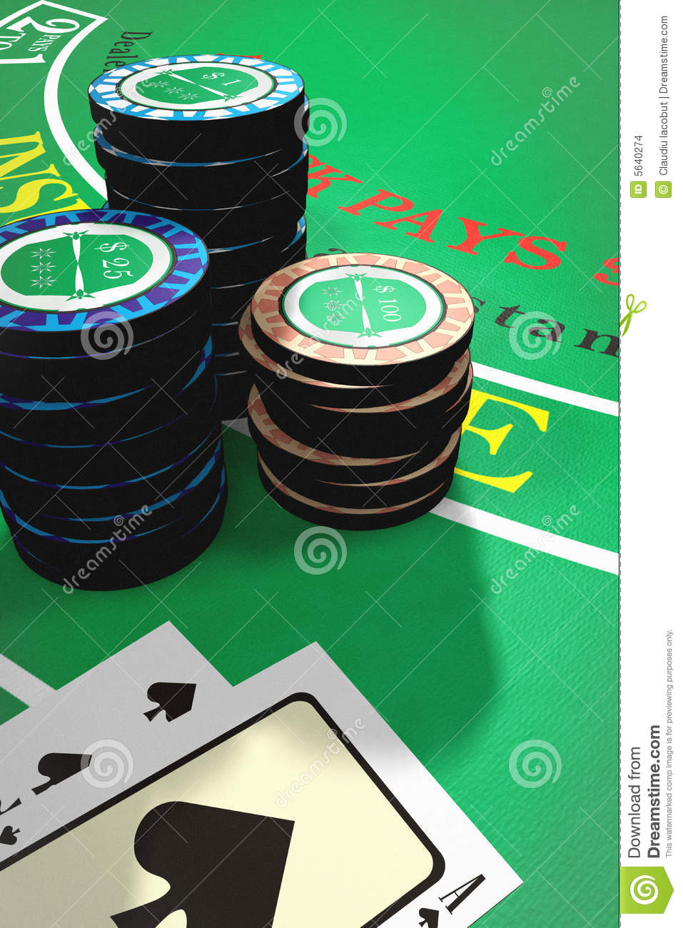 Blackjack Table Stock Images   Image  5640274