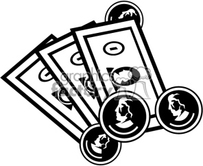 Coin Money Clipart Black And White   Clipart Panda   Free Clipart