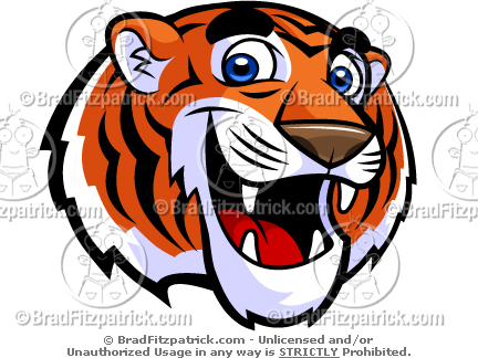 Cute Tiger Mascot Clip Art    Cute Tiger Mascot Logos Pictures