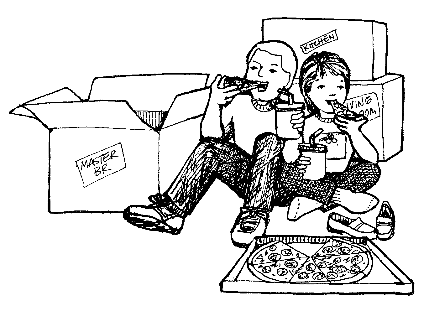 Eating Pizza And Moving   Lds Clipart And Handouts From Jennysmith Net