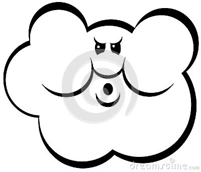 Fight Cloud Clipart Angry Cloud Cartoon Vector     