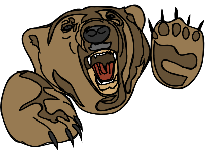 Free Angry Bear Face Clip Art