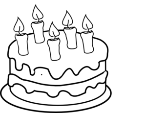 Ipad Clipart Black And White Birthday Cake Clip Art Black And White