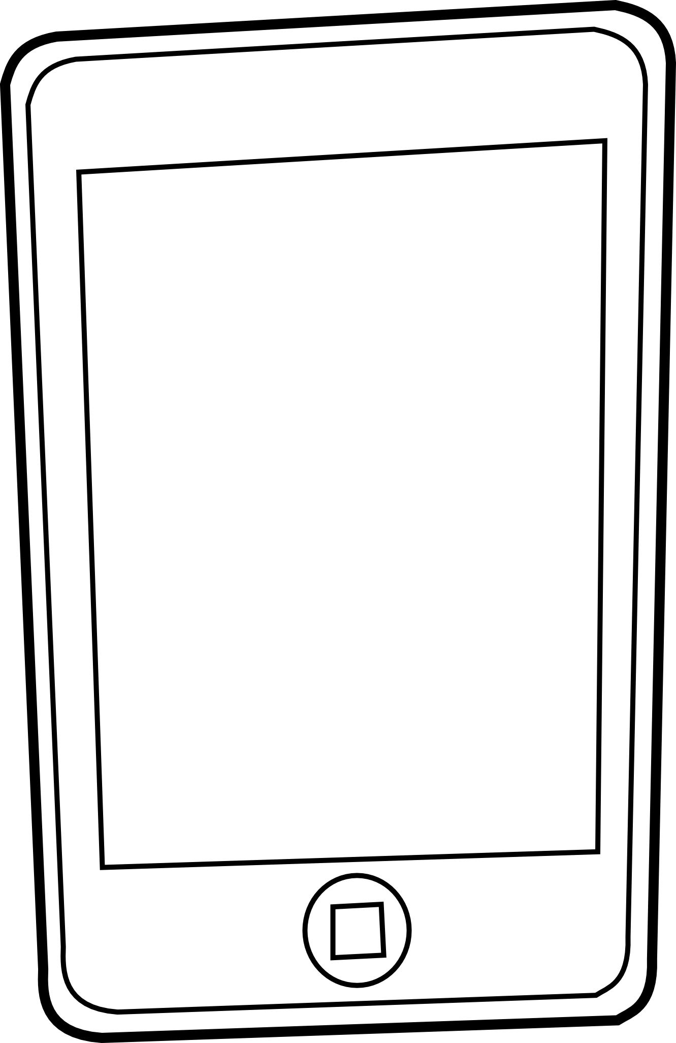Iphone Black White Line Art Scalable Vector Graphics Svg Inkscape
