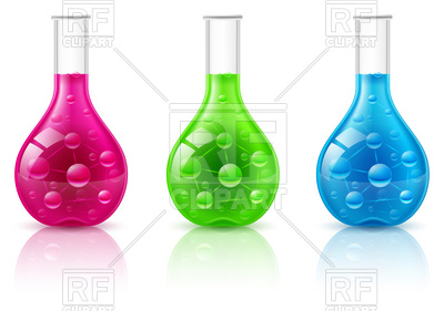 Laboratory Flasks Or Test Tube With Molecular Structure Inside 7030