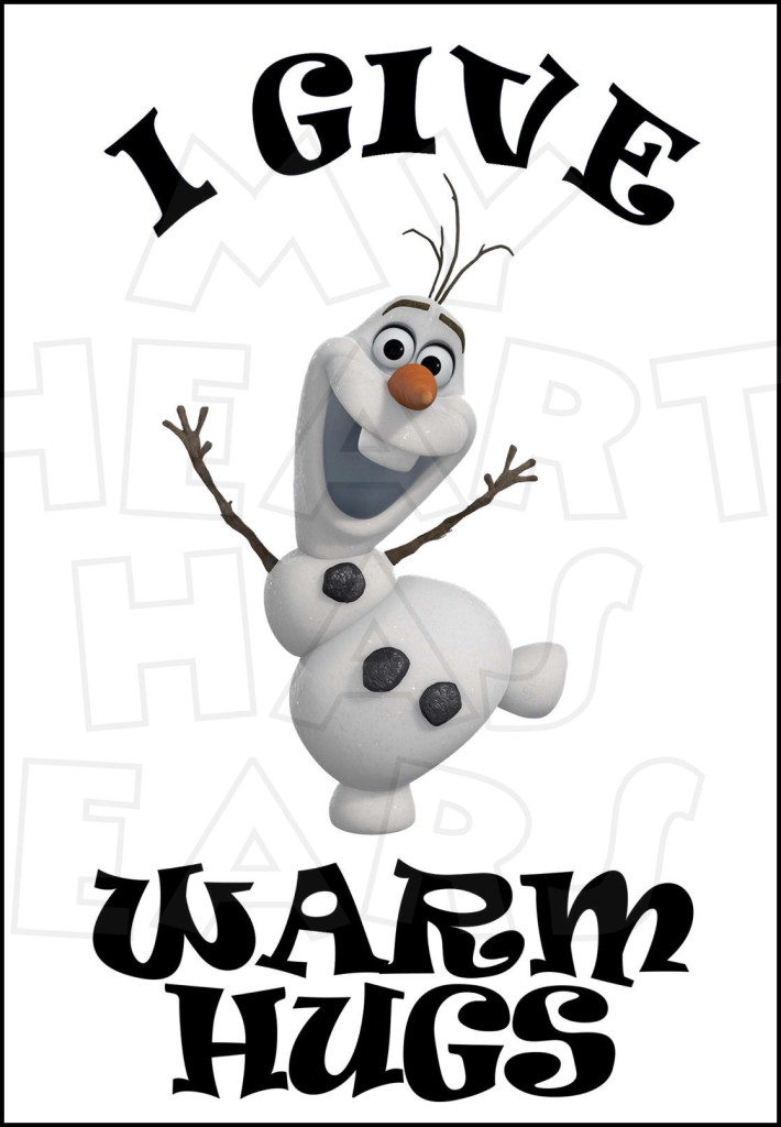 Olaf  I Give Warm Hugs  Instant Download Digital Clip Art    My