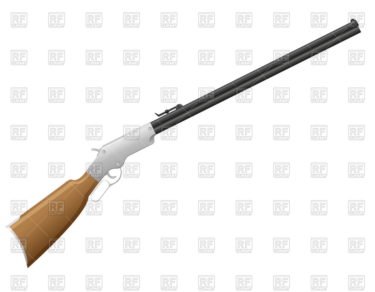 Old Wild West Rifle Isolated On White Background Objects Download    