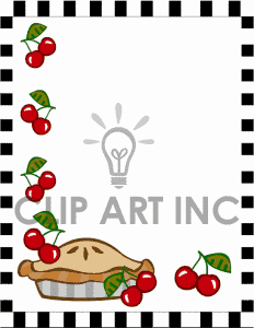 Royalty Free Cherry Pie Border Clipart Image Picture Art   134092