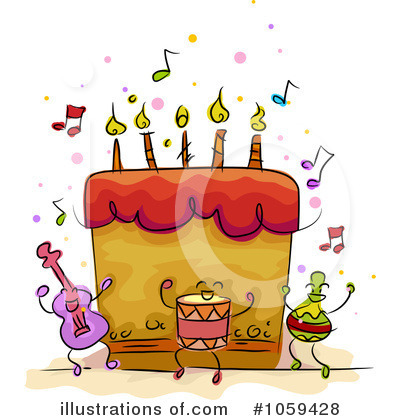Royalty Free  Rf  Birthday Cake Clipart Illustration  1059428 By Bnp