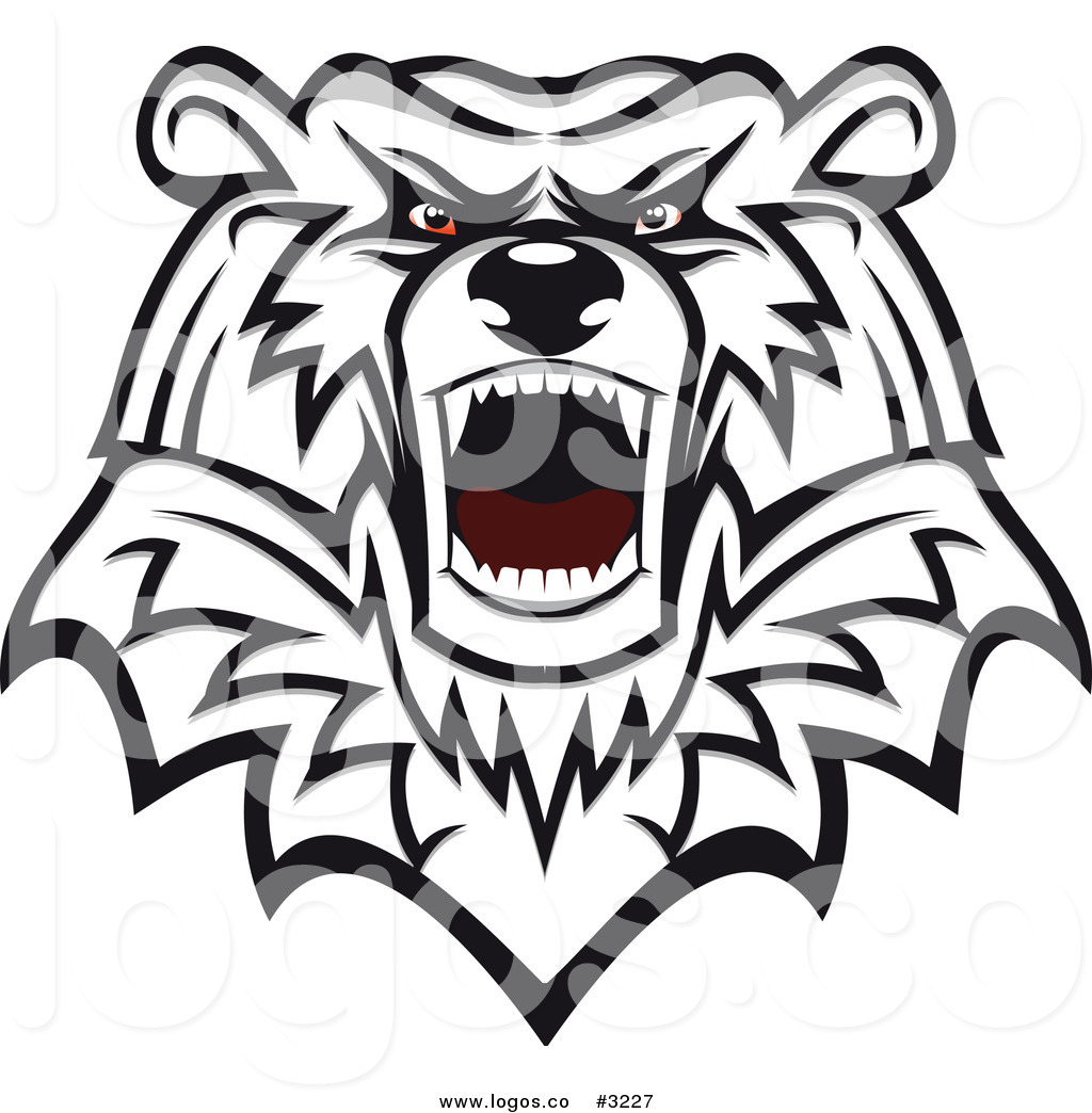 Royalty Free Vector Of An Angry Mad Polar Bear Head Logo By Seamartini