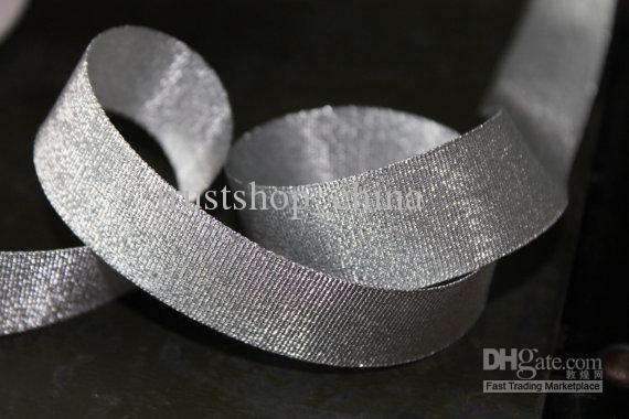 Silver Metallic Ribbon Glitter Grosgrain Metallic