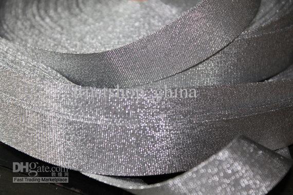 Silver Metallic Ribbon Glitter Grosgrain Metallic