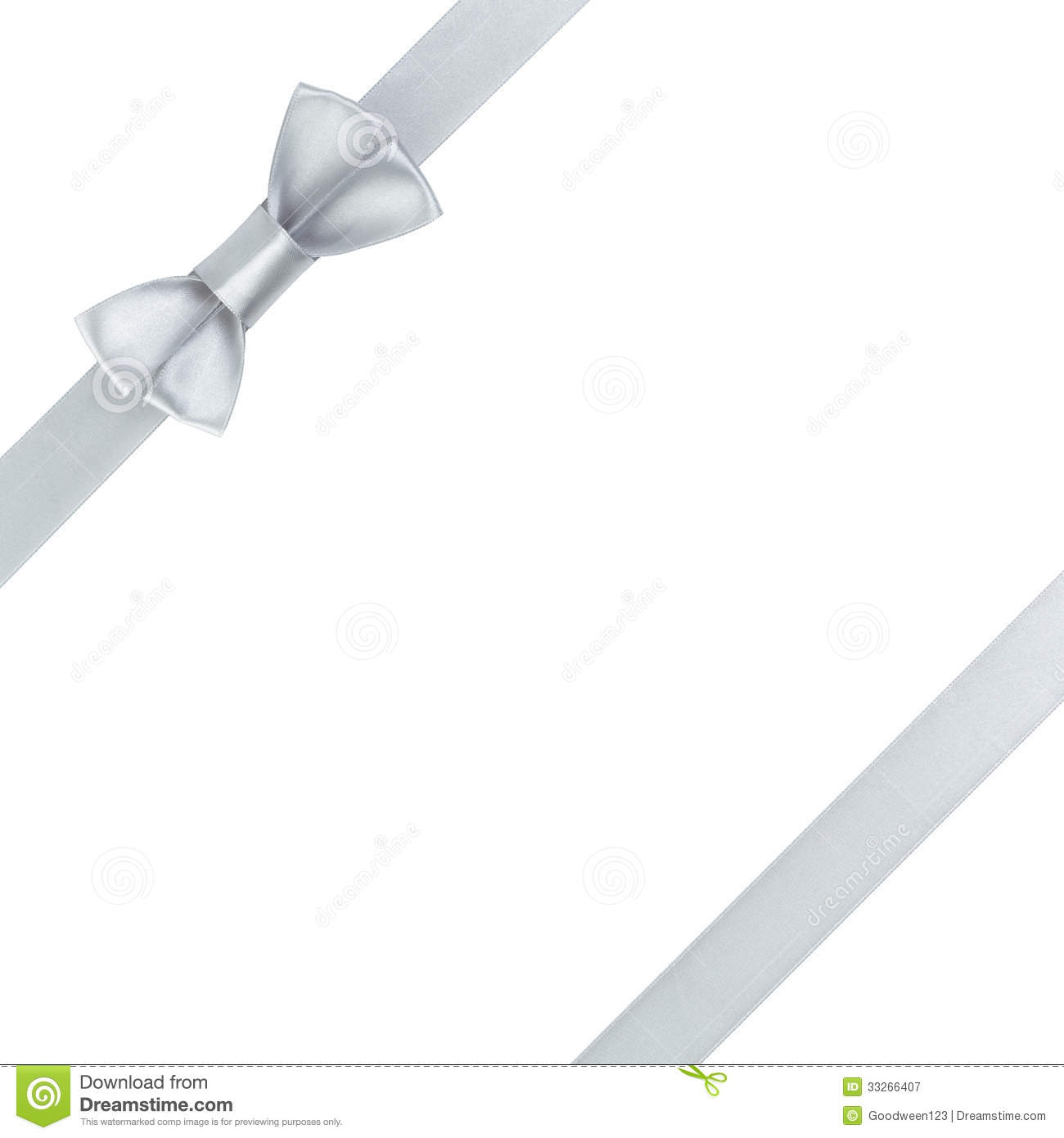 Silver Ribbon Bow Composition Royalty Free Stock Photography   Image