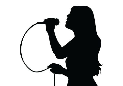 Singing Silhouette Vector  Free Vector Clipart Silhouette Vector