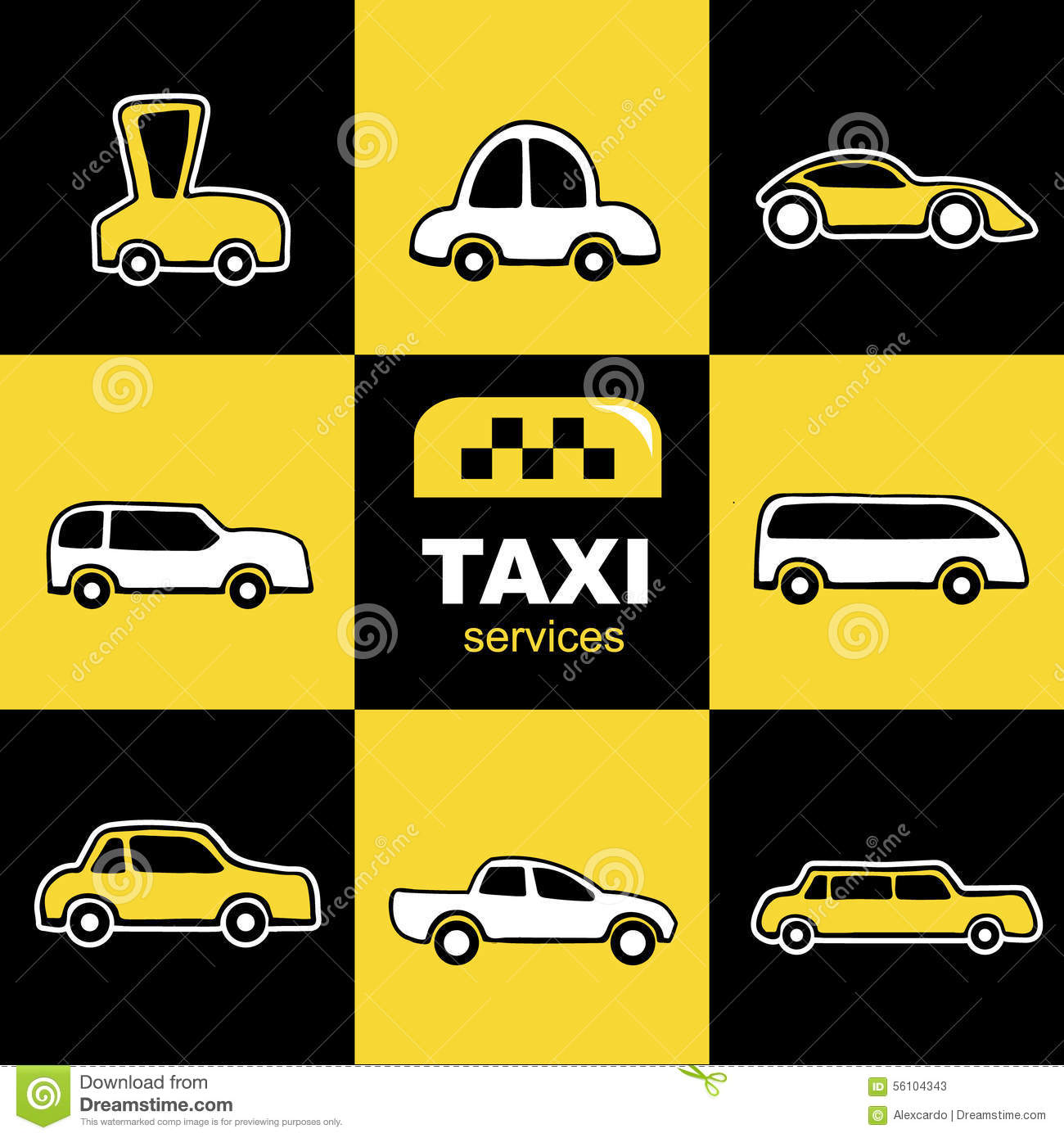 Taxi Service Stock Vector   Image  56104343