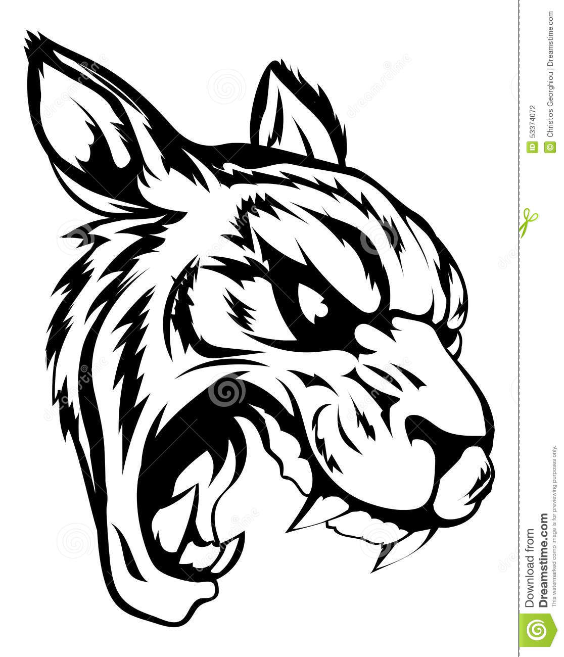 Tiger Mascot Character Stock Vector   Image  53374072