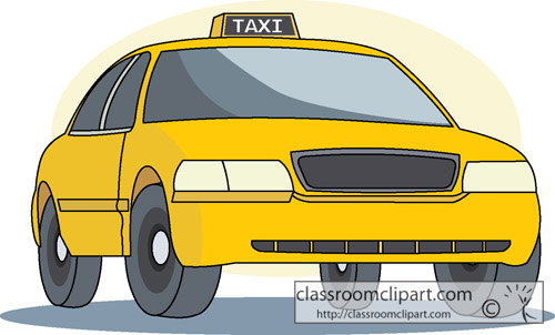 Transportation   Taxi 34   Classroom Clipart