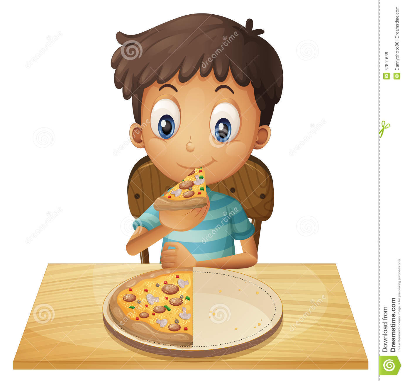 Young Boy Eating Pizza Royalty Free Stock Photos   Image  37891638