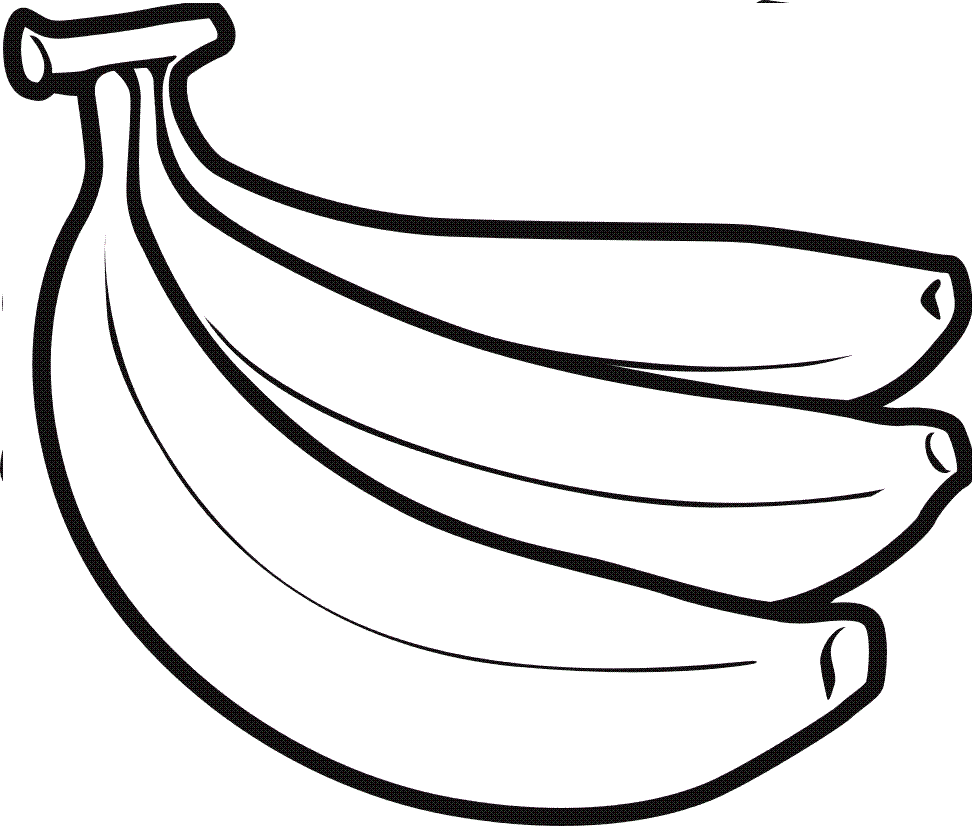 Banana Fruit Coloring Page For Kids Boys And Girls   Coloring Point