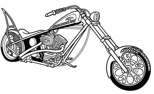 Black And White Clip Art  Free Motorcycle Black And White Clipart