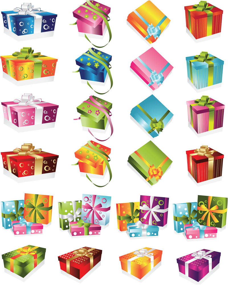 Christmas Gift Boxes Vector   Vector Graphics Blog