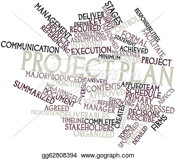 Clipart   Word Cloud For Project Plan  Stock Illustration Gg62808394