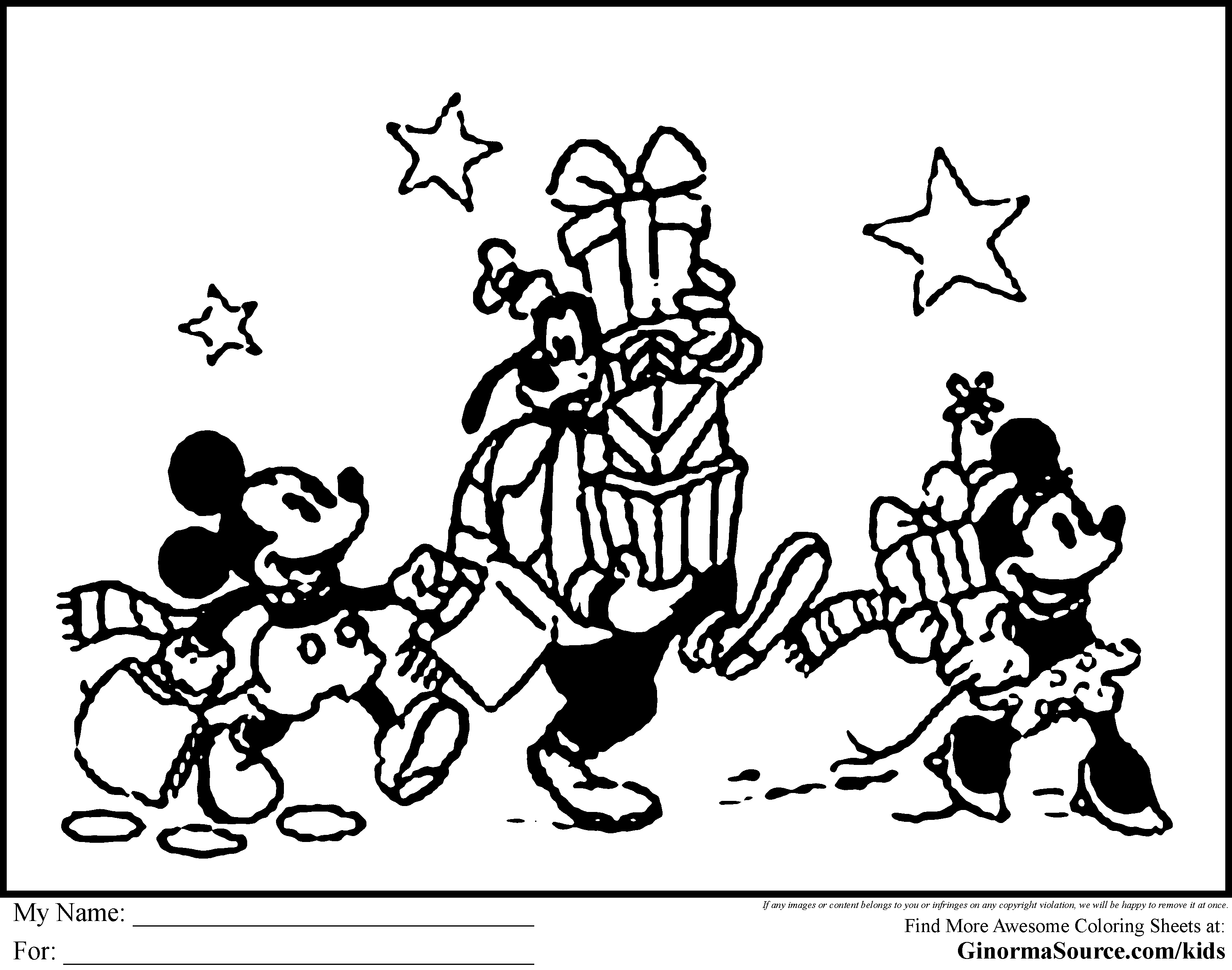 Disney Christmas Coloring Pages   Ginormasource Kids
