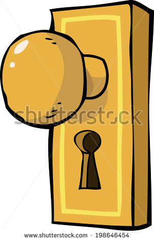 Door Handle On A White Background Vector Illustration   Stock Vector