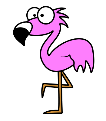 Drawing A Cartoon Flamingo