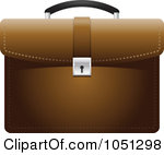 Free Vector Clip Art Illustration Of A Brown Business Briefcase Jpg