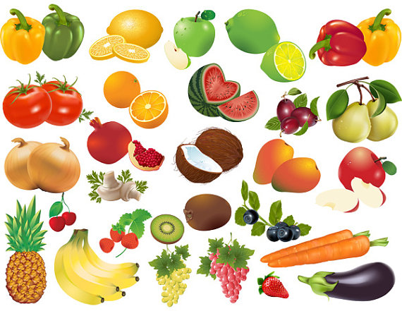 Fruits And Vegetables Clip Art For Pinterest