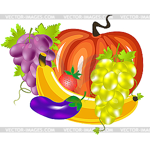 Fruits And Vegetables   Vector Clip Art