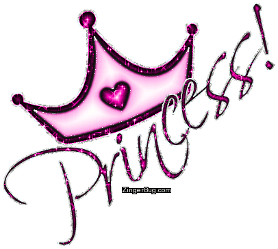 Glitter Graphic Comment  Princess Glitter With Pink Crown