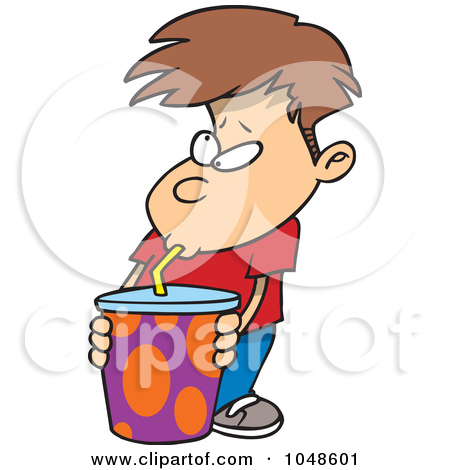Illustration Of A Cartoon Boy Drinking Soda By Ron Leishman  1048131