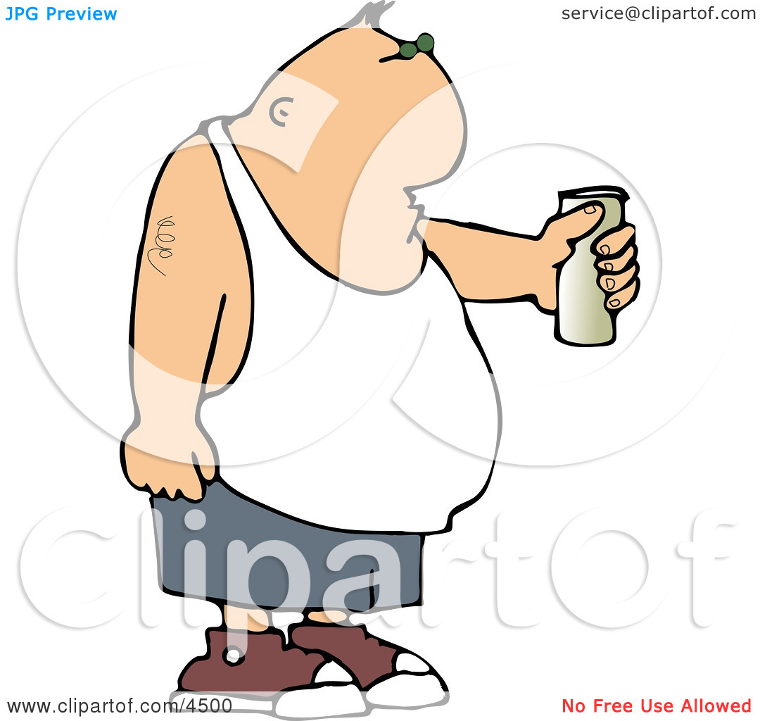 Man Holding Beer Can Clipart By Djart  4500