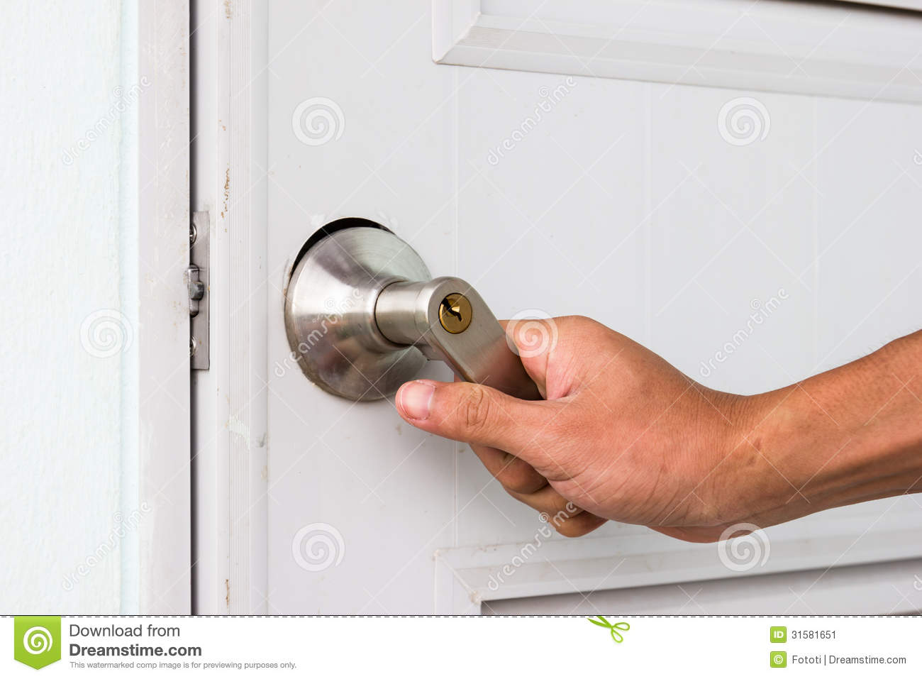 Opening Door Knob Stock Image   Image  31581651