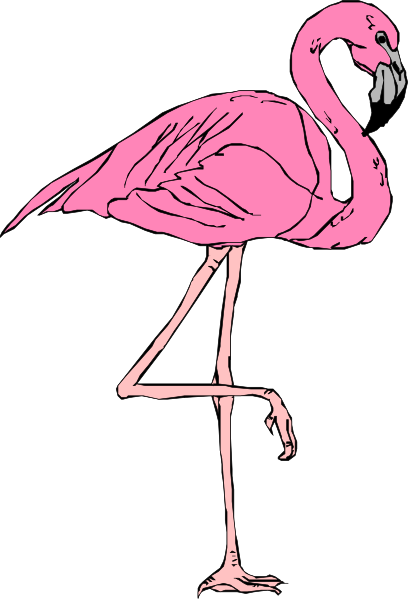 Pink Flamingo Clip Art At Clker Com   Vector Clip Art Online Royalty