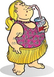     Posters And Art Prints   Poster Print Of Fat Girl Drinking Soda