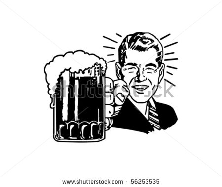 Retro Beer Guy   Clip Art Stock Vector 56253535   Shutterstock