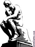 Rodin S Thinker Vector Greyscale Conversion