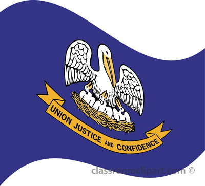 State Flags   Louisiana Flag Waving   Classroom Clipart