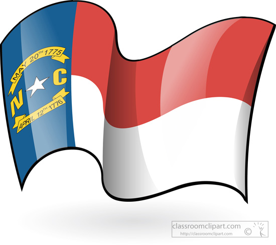 State Flags   North Carolina State Flag Waving Clipart   Classroom