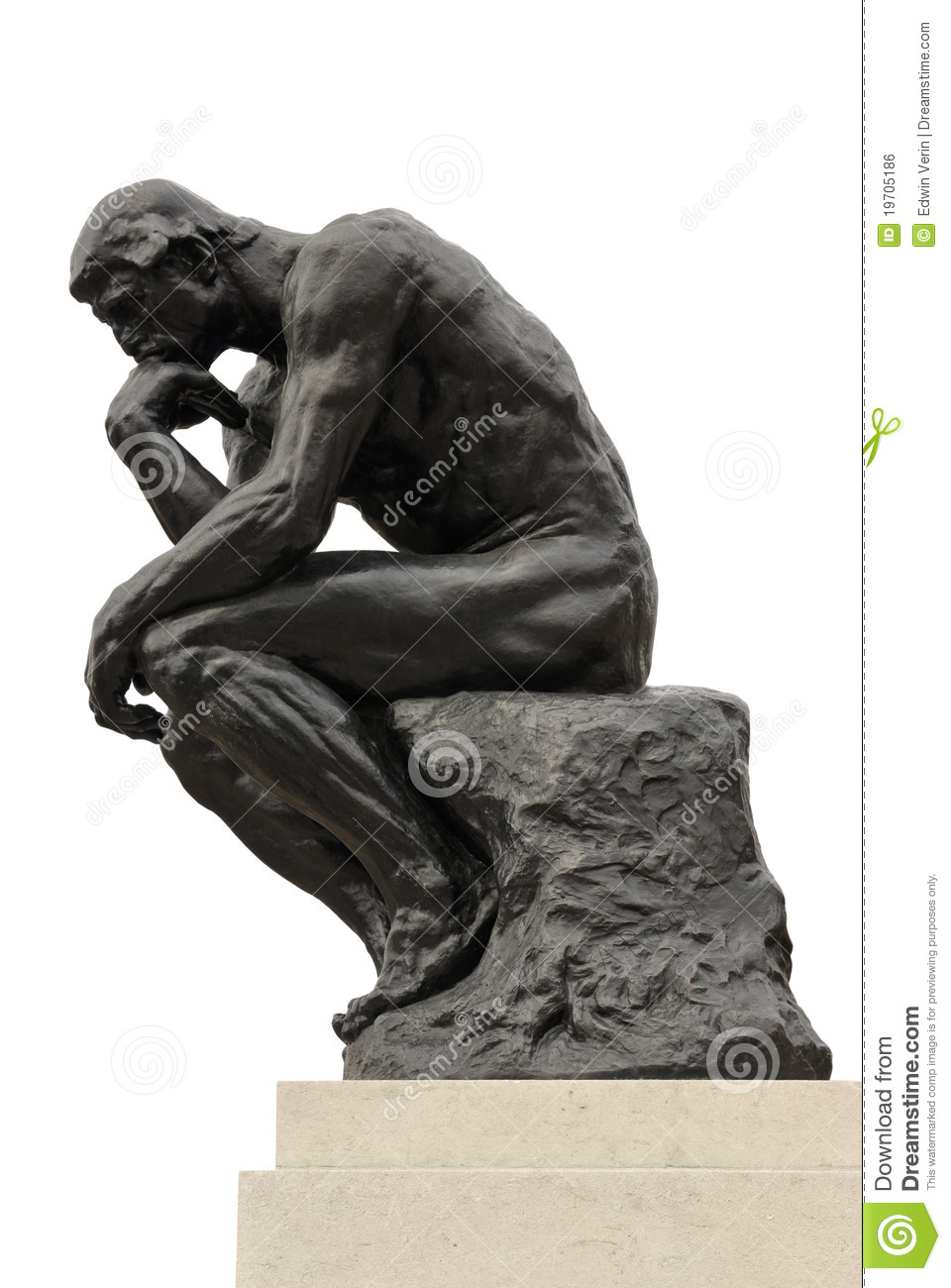Statue Of The Thinker By Famous French Sculptor Auguste Rodin