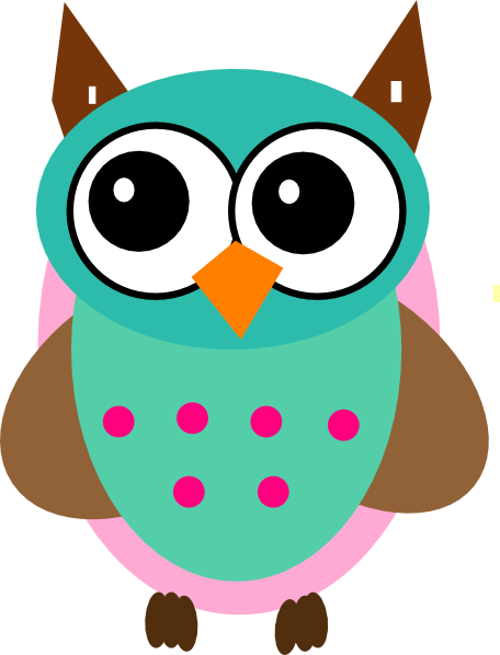 Aqua   Pink Owl Clip Art At Clker Com   Vector Clip Art Online
