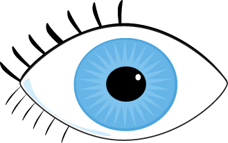 Blue Eye Clip Art Image   Single Blue Eye With Eyelashes  This Image
