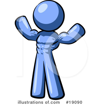 Blue Man Clipart  19090 By Leo Blanchette   Royalty Free  Rf  Stock    