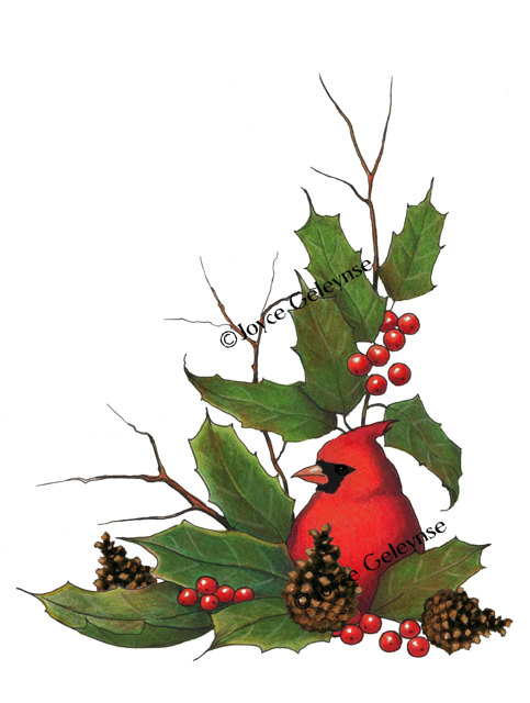 Christmas Pine Cone Clipart Christmas Clip Art Cardinal