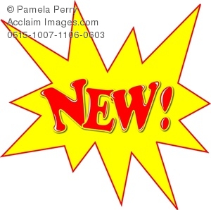 Clip Art Image Of The Word New  In A Starburst   Acclaim Stock