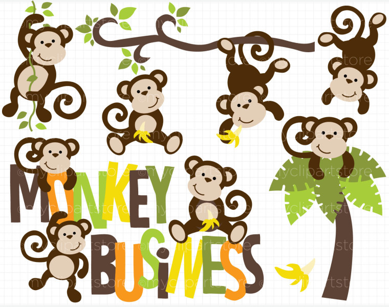 Clipart Monkey Business  Dc 8835